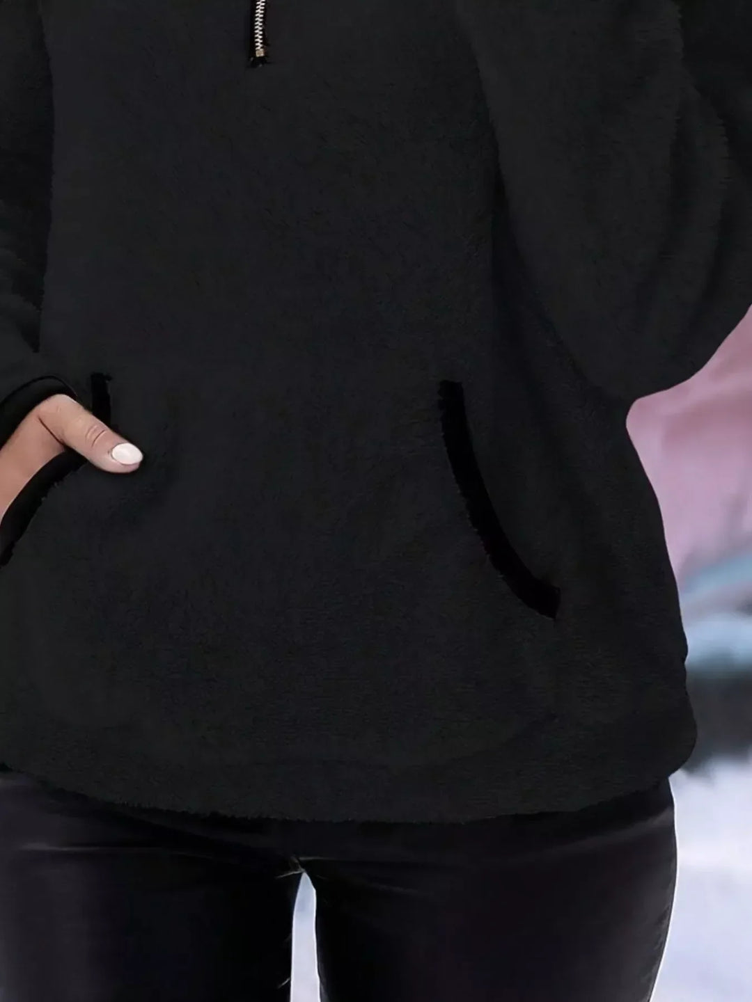 Helen | Women's Half-Zip Fleece Pullover Teddy Jumper