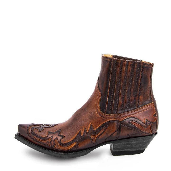 Nora | Stylish Vegan Leather Western Cowboy Ankle Boots