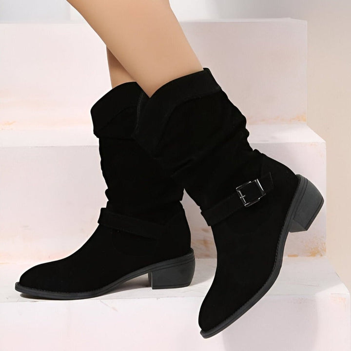 Evelyn | Women's Slouchy Faux Suede Knee-High Boots