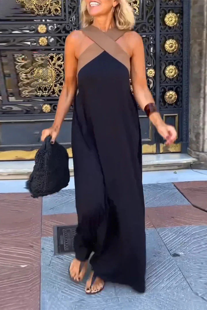 Clara | Cross-Neck Maxi Dress