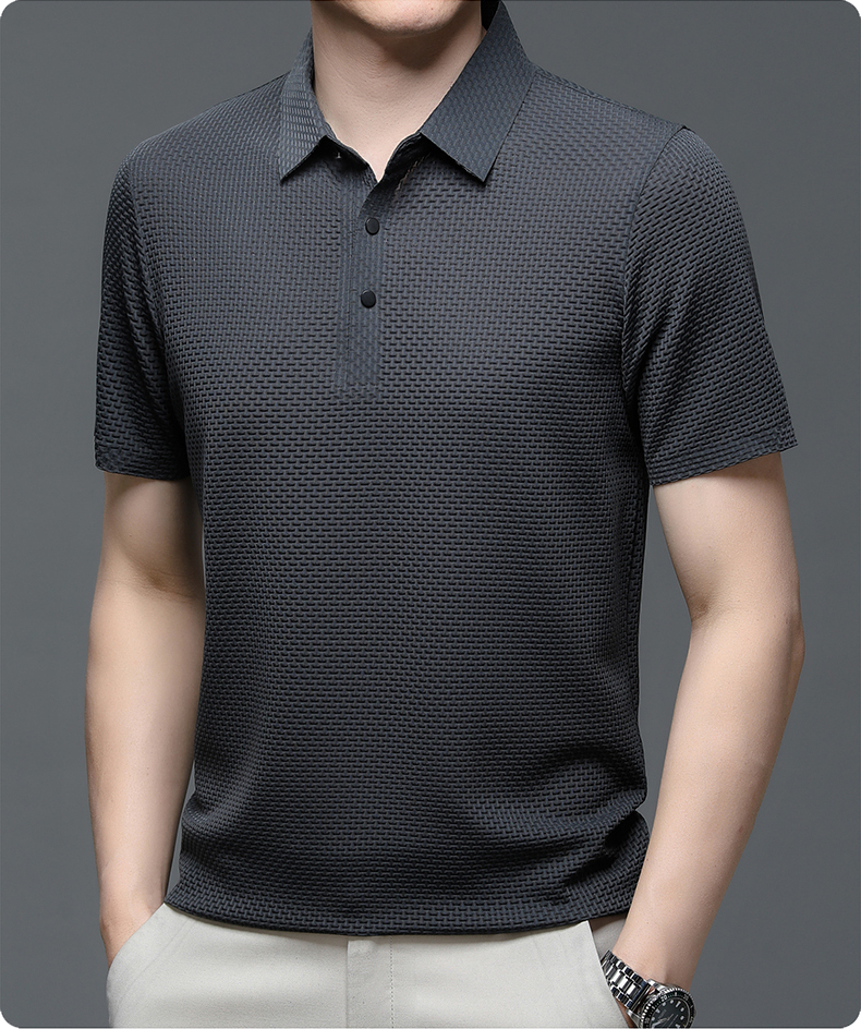 Michael | Breathable Mesh Button-Up Polo Shirt