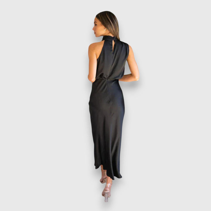Daisy - Elegant Satin Halter Dress