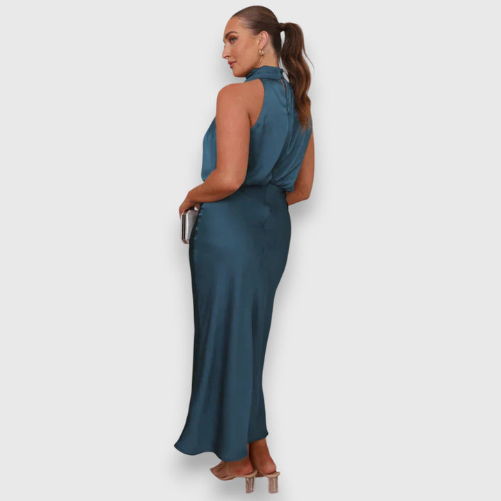 Daisy - Elegant Satin Halter Dress