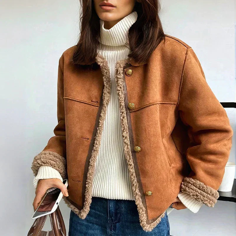 Rosalie – Shearling Button Shoes