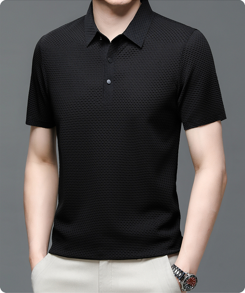 Michael | Breathable Mesh Button-Up Polo Shirt