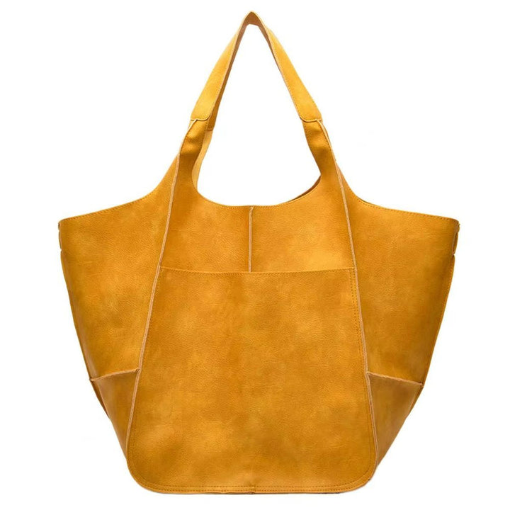 Elena | Oversized Vegan Leather Tote Bag with Magnetic Closure