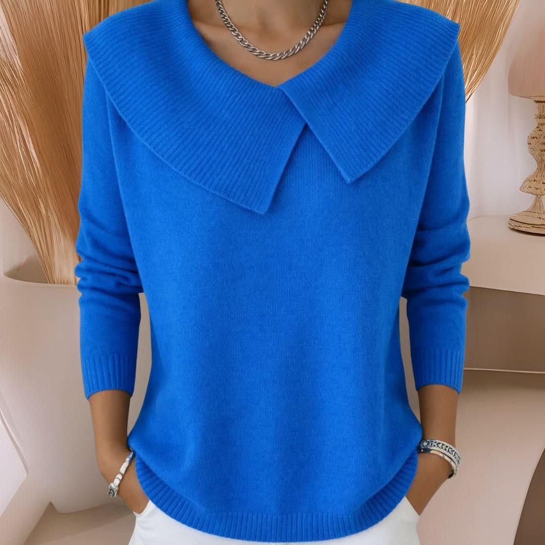Mila | Soft Knit Sweater with Elegant Collar Detail