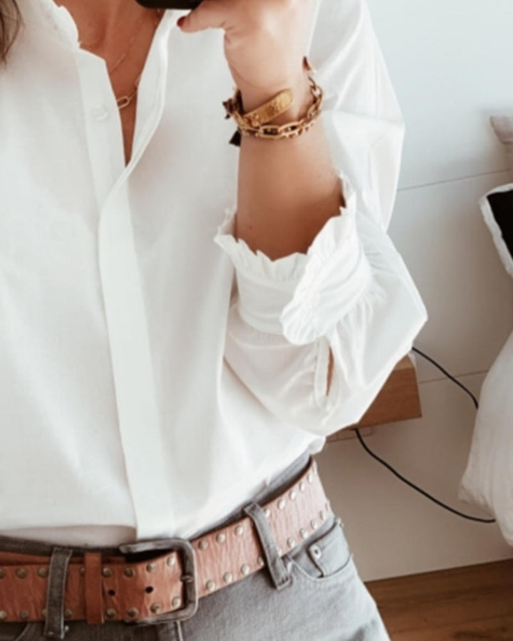 Lotus Leaf Patch Long Sleeve Shirt