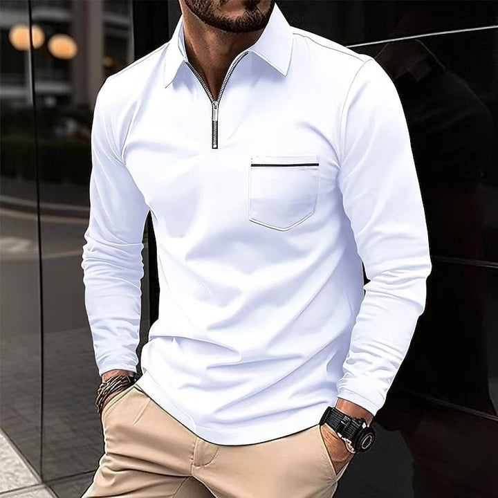 Samuel | Classic Quarter-Zip Polo Shirt For Men