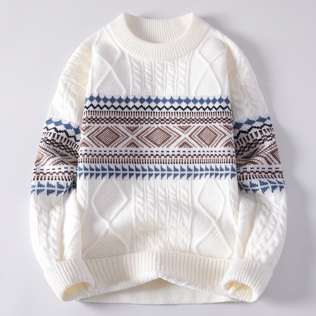 Ethan | Cozy Cable Design Nordic Knit Sweater