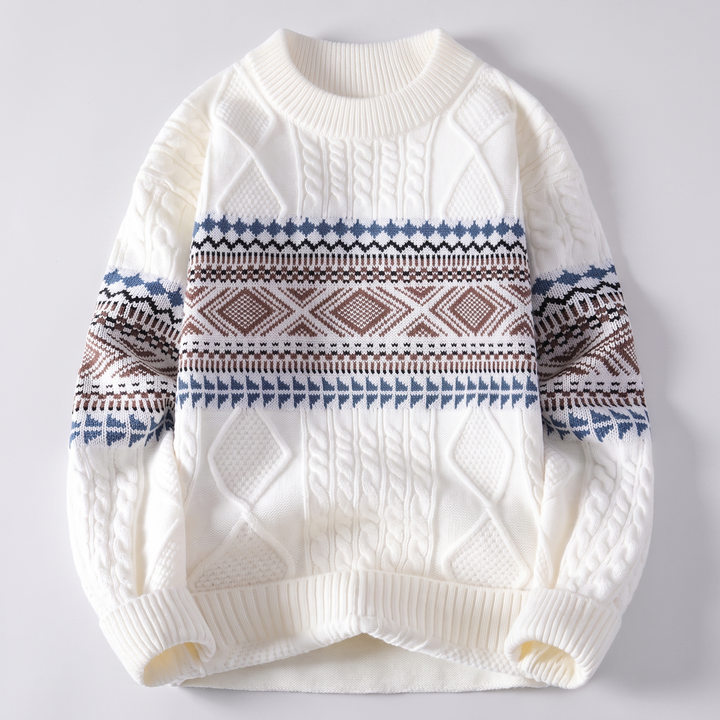 Ethan | Cozy Cable Design Nordic Knit Sweater