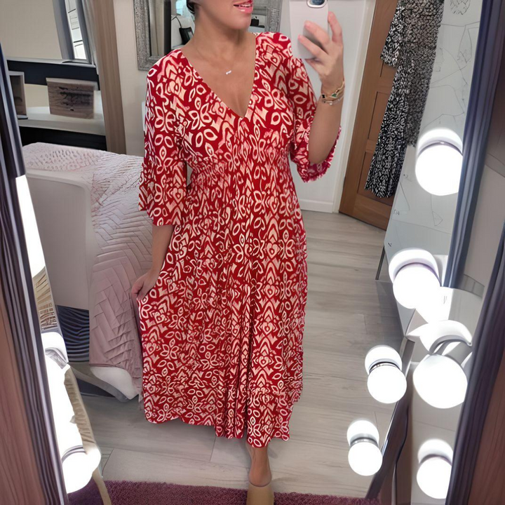 AVERIA – BOHO PRINTED DRESS