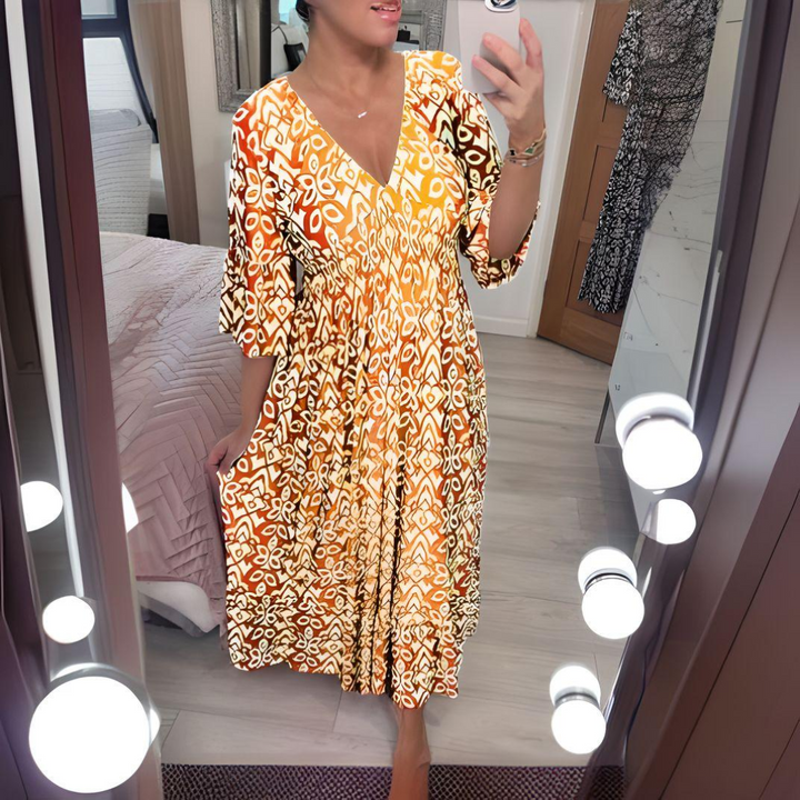 AVERIA – BOHO PRINTED DRESS