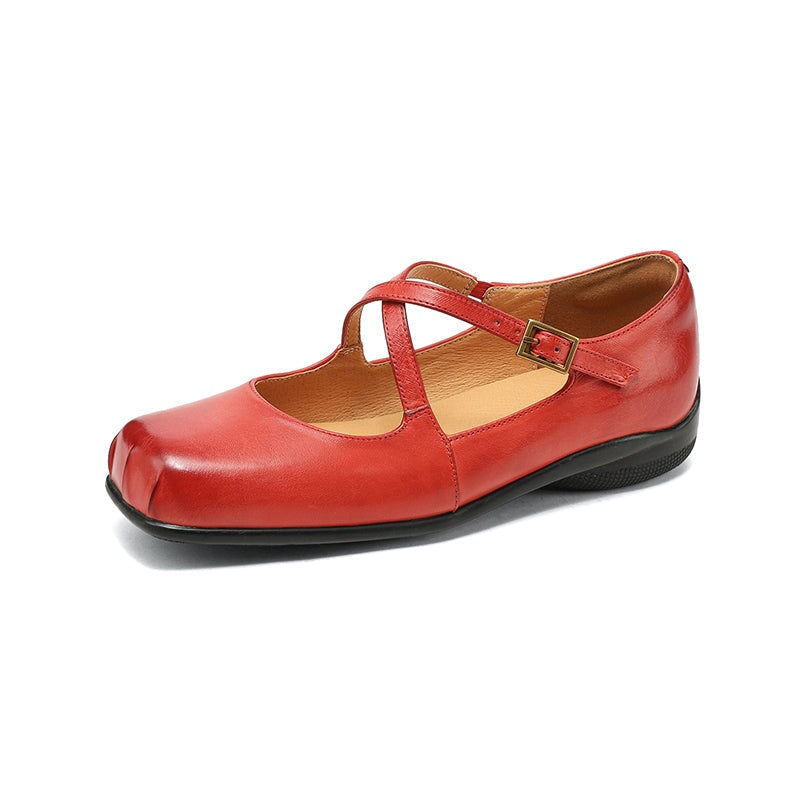 Edith Leather Mary Janes