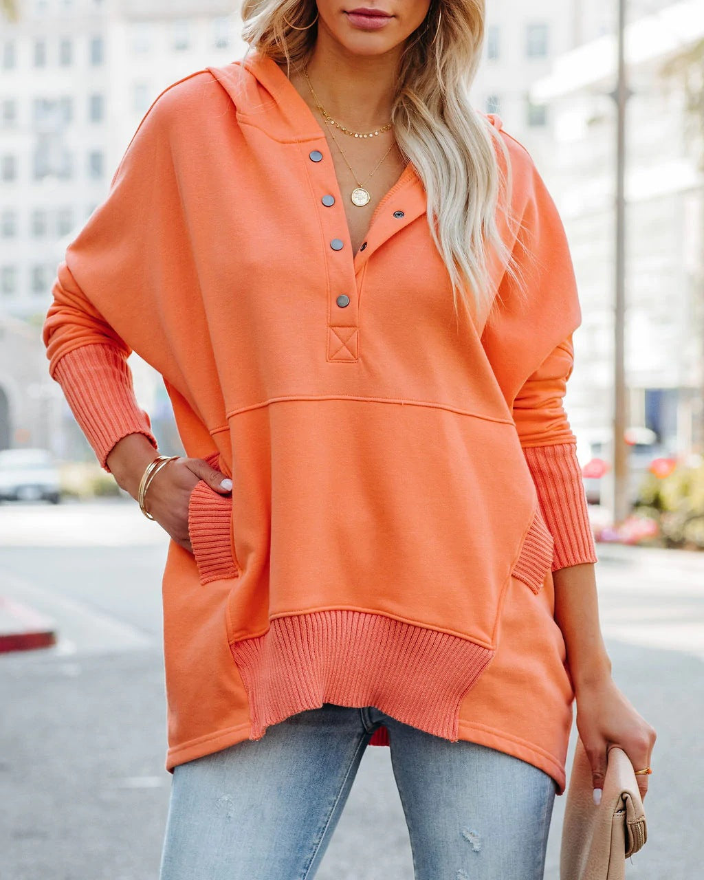 Seraphine | Women's Love-Themed Hooded Tunic Sweatshirt