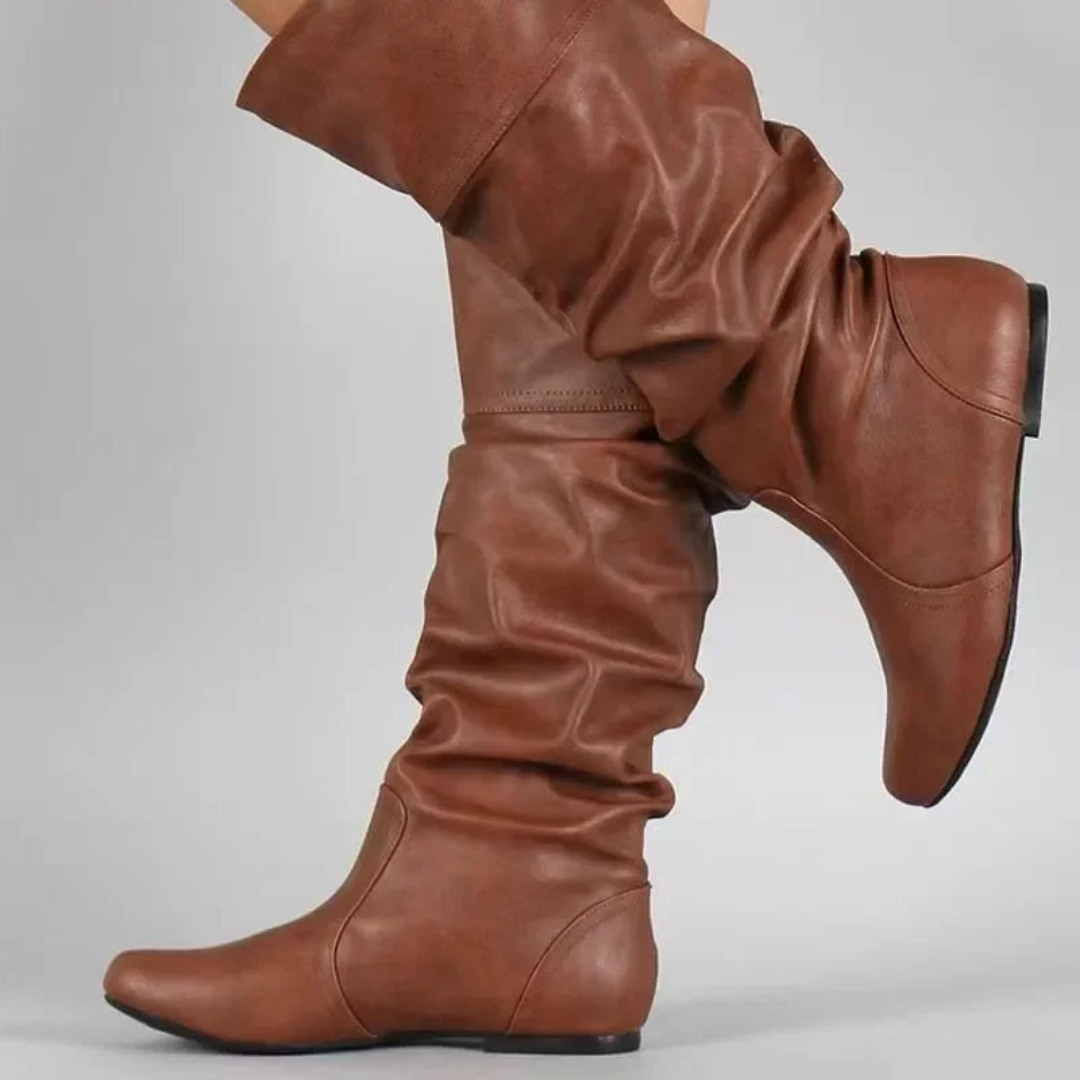 Amelia | Chic Mid-Calf Cowboy Boots with Western Stitching