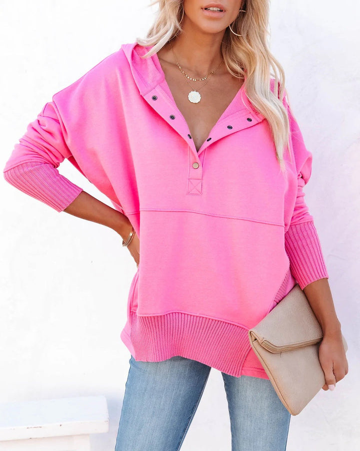 Seraphine | Women's Love-Themed Hooded Tunic Sweatshirt