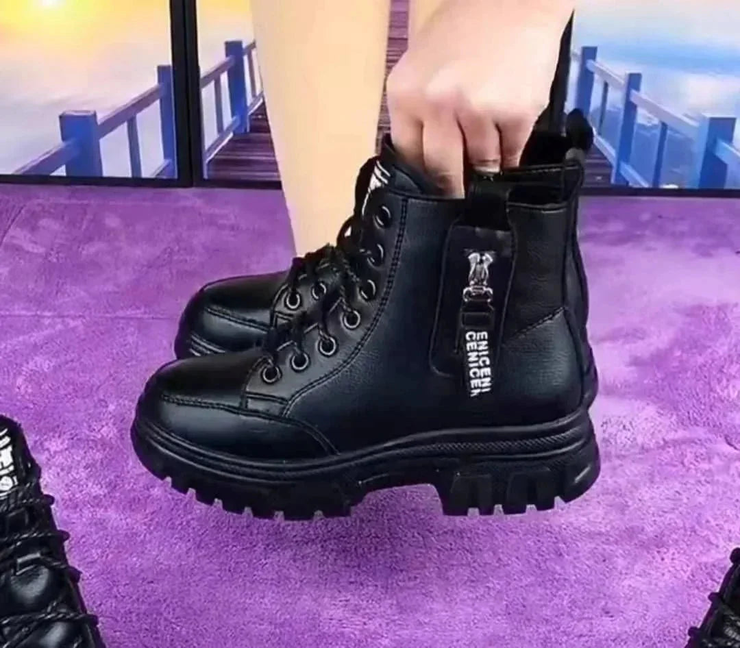 Caroline | Women's High-Top Leather Martin Boots