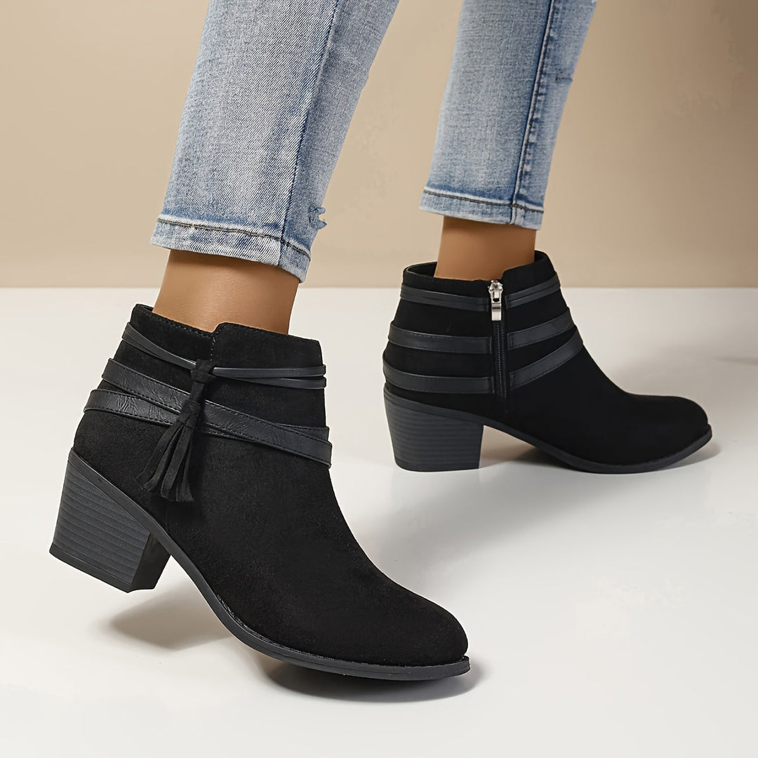 Miriam | Refined And Versatile Tassel Ankle Boots