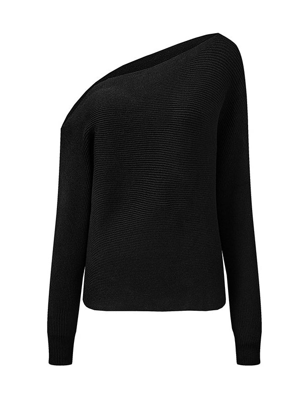 Leah - Off-Shoulder Knit Sweater