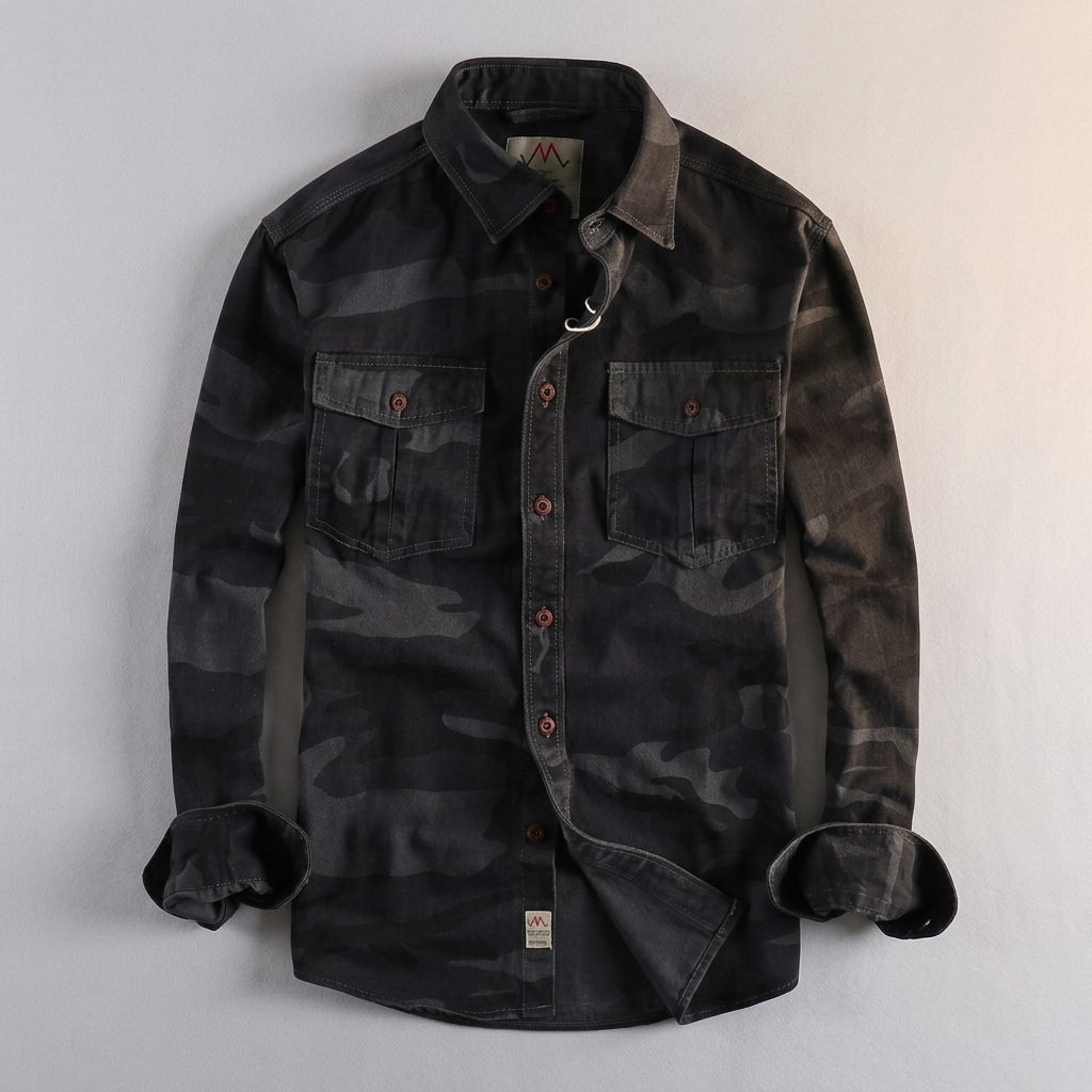 Rayan | Rugged Casual Style Utility Button-Up Shirt