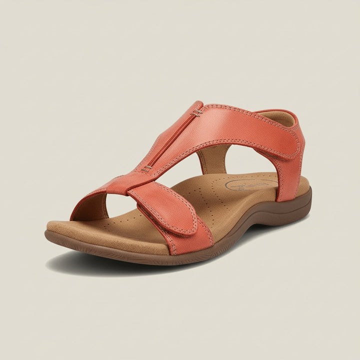 Liora | Comfortable T-Strap Velcro Open-Toe Orthopedic Sandals