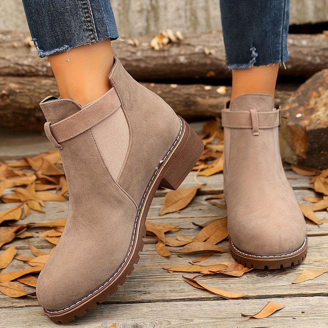 Adalynn | Buckle-Detail Chelsea Ankle Boots with Lug Sole