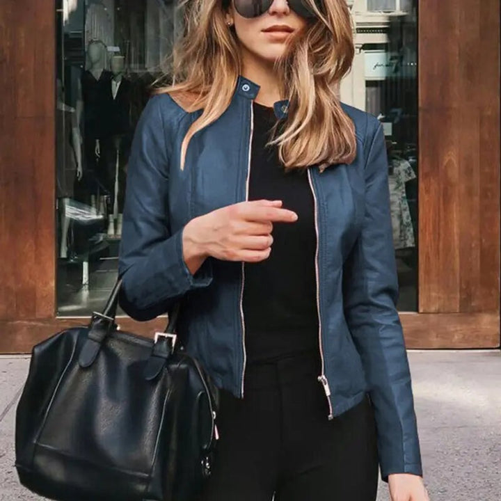Diana | Modern And Polished Cropped Leather Jacket