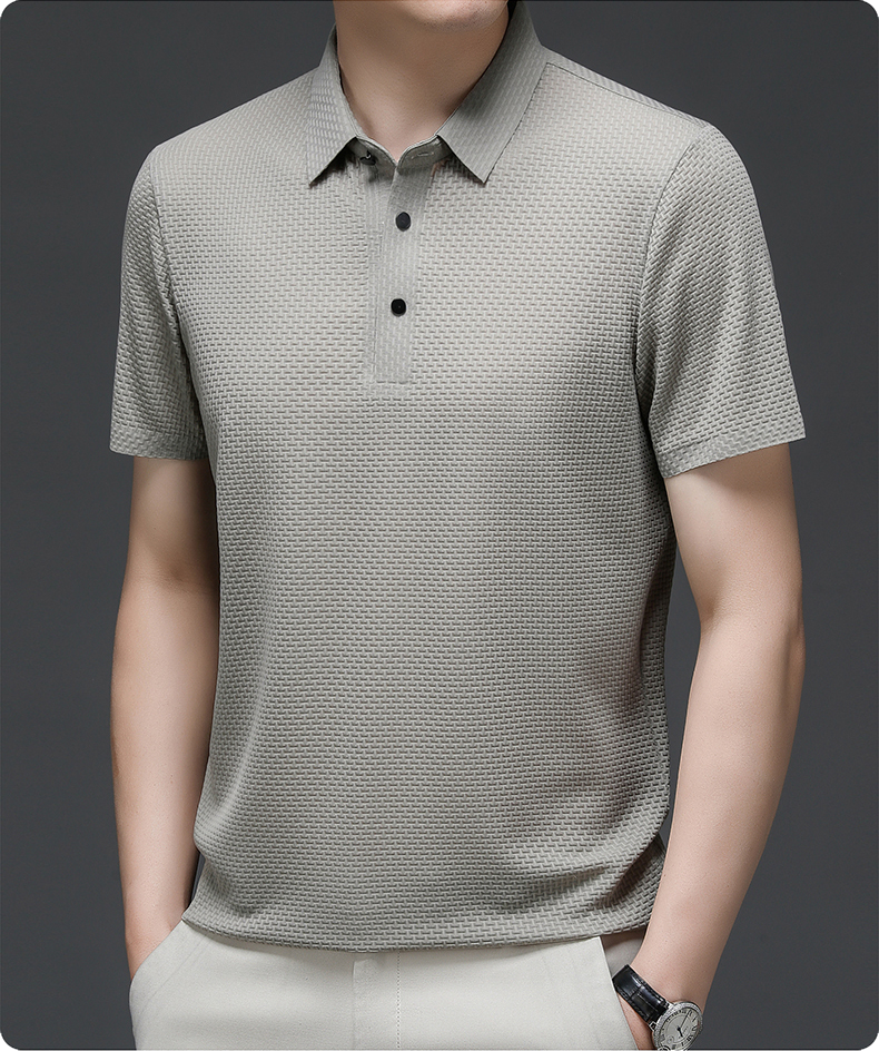Michael | Breathable Mesh Button-Up Polo Shirt