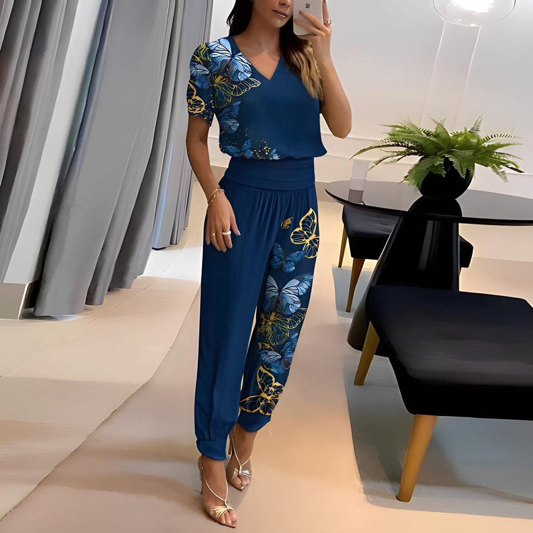 Adeline | Women's Elegant Blouse and Pants Two-Piece Set