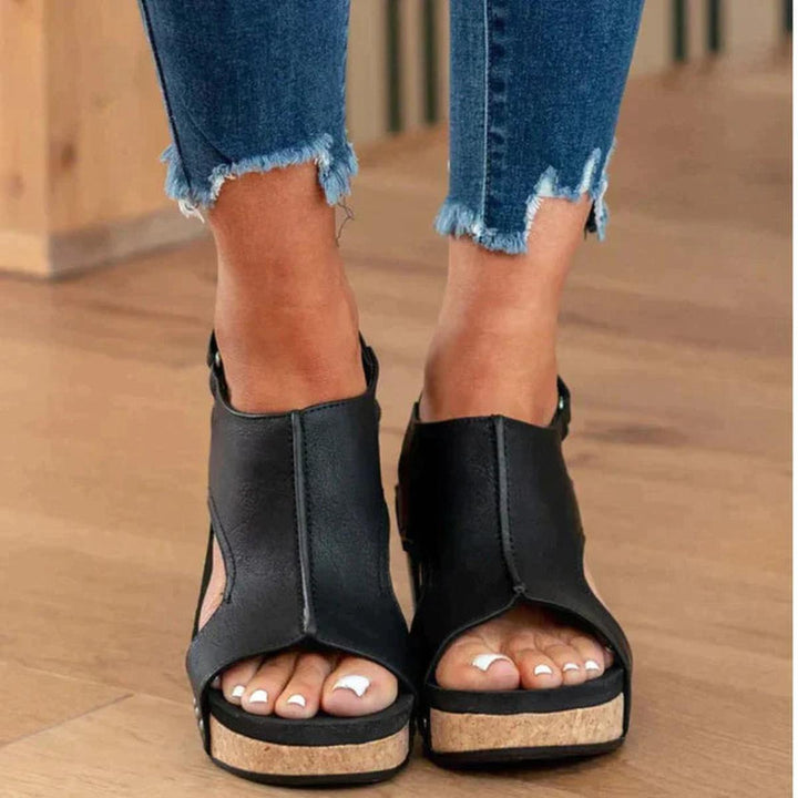 Veralyn | Women's Slip-On Open-Toe Wedge Sandals