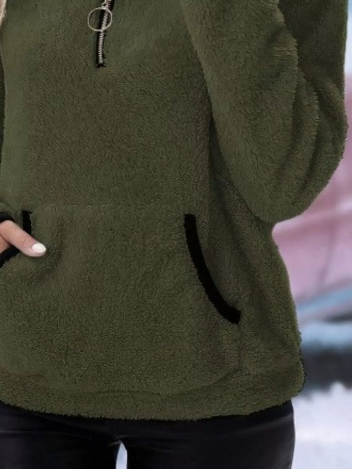 Helen | Women's Half-Zip Fleece Pullover Teddy Jumper