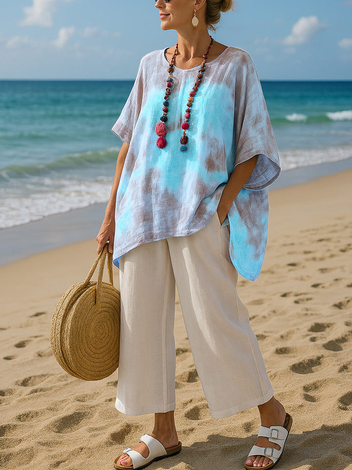 Eliana | Women's Asymmetric Relaxed Summer Tunic Top