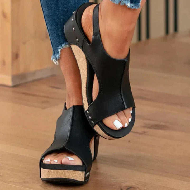 Veralyn | Women's Slip-On Open-Toe Wedge Sandals