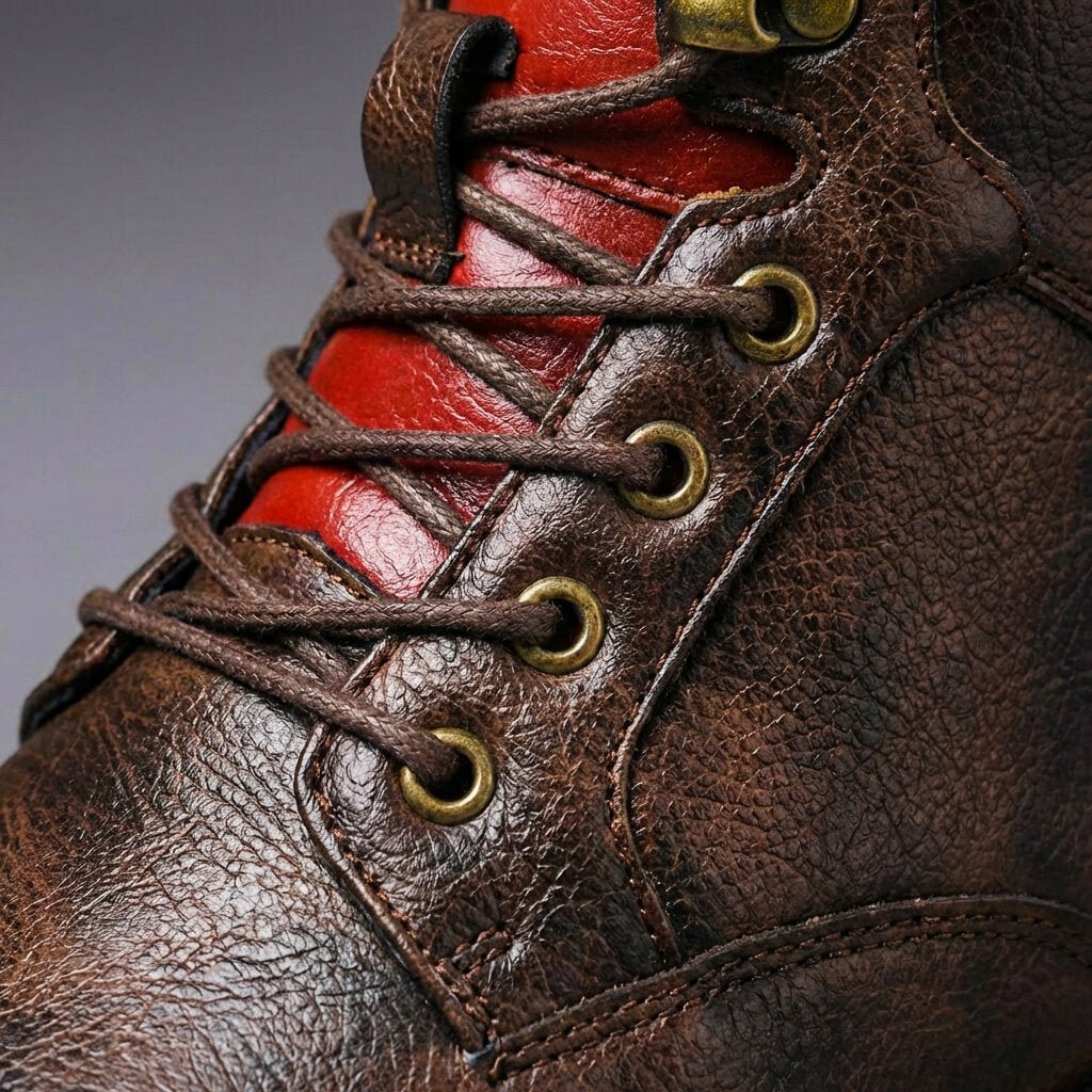Eithan | Vintage Style Two-Tone Leather Boots