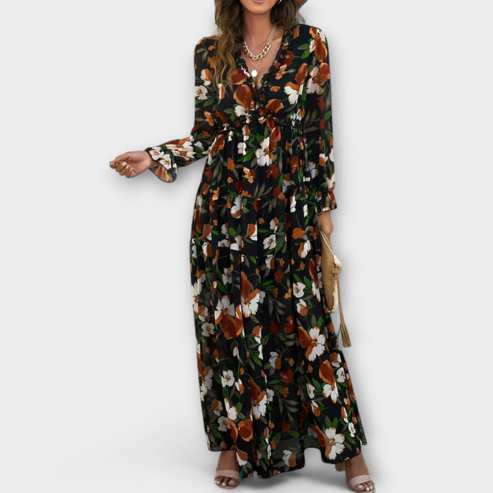 CALLISTA – ELEGANT FLORAL MAXI DRESS