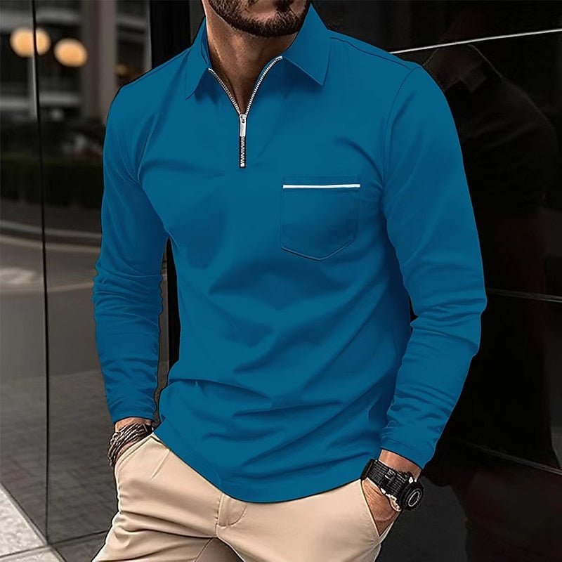 Samuel | Classic Quarter-Zip Polo Shirt For Men