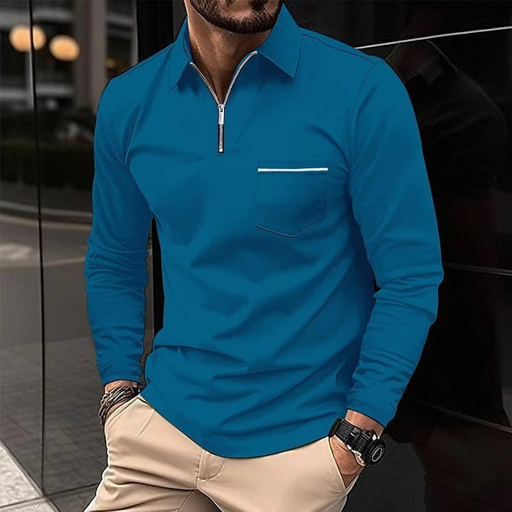 Samuel | Classic Quarter-Zip Polo Shirt For Men