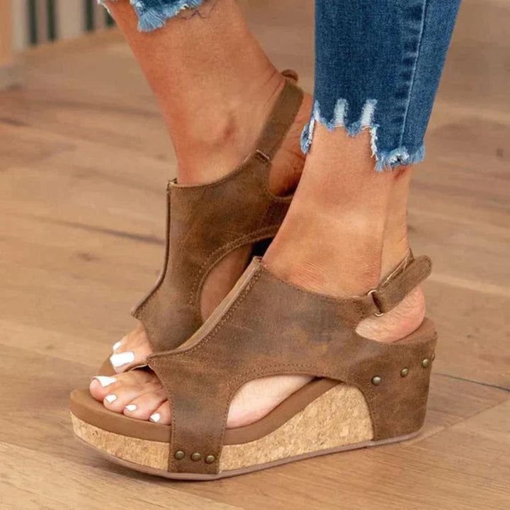 Veralyn | Women's Slip-On Open-Toe Wedge Sandals