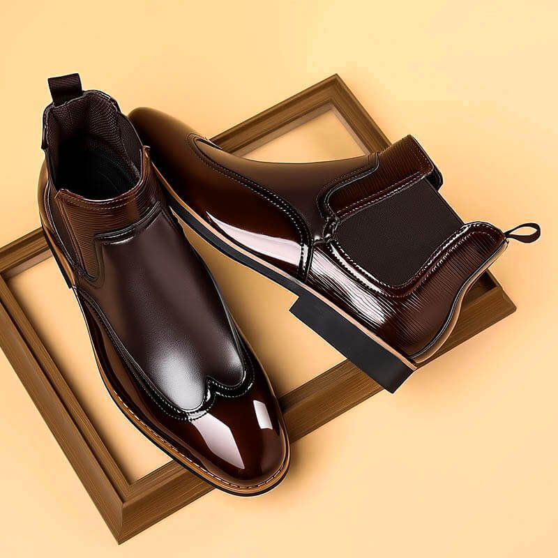 Nathan | Vintage Style Leather Boots