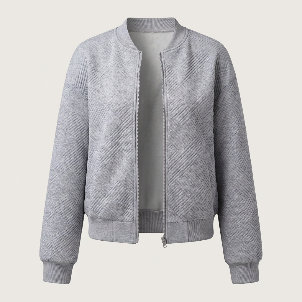 Natalie | Lightweight Textured Chevron Style Knit Cardigan