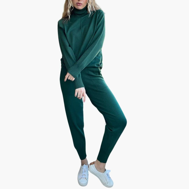 Lainey | Elegant Ribbed Turtleneck Lounge Set