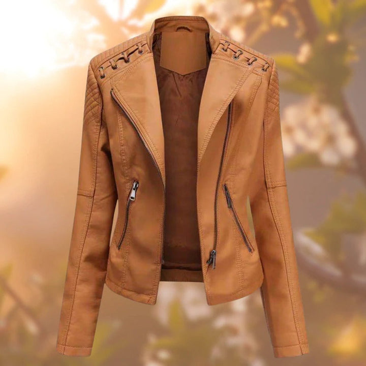 Cataleya | Stylish And Edgy Biker Faux Leather Jacket