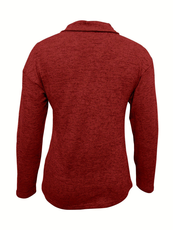 Lara - Zip Collar Knit Sweater