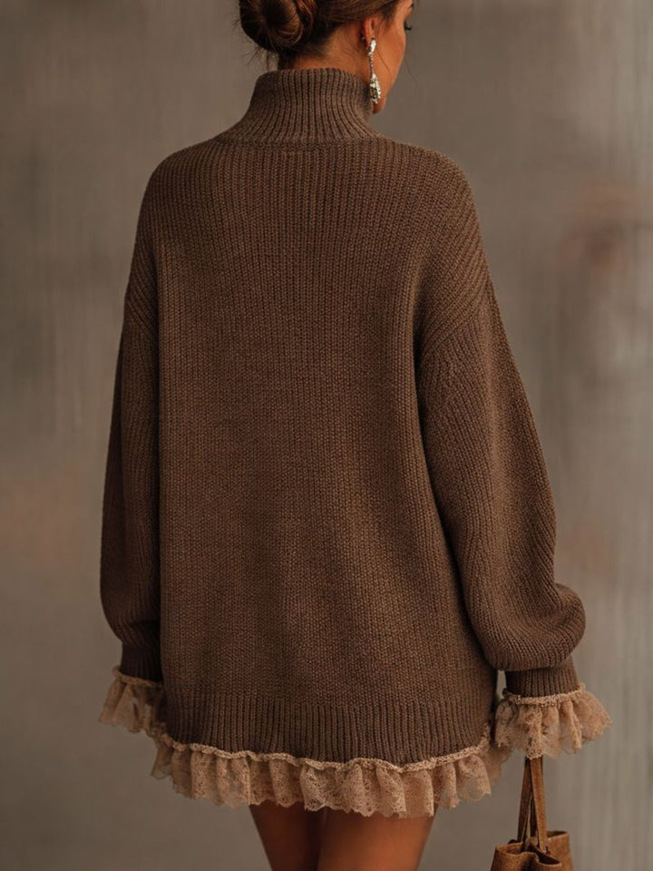 Lacey | Romantic And Cozy Turtleneck Sweater Dress