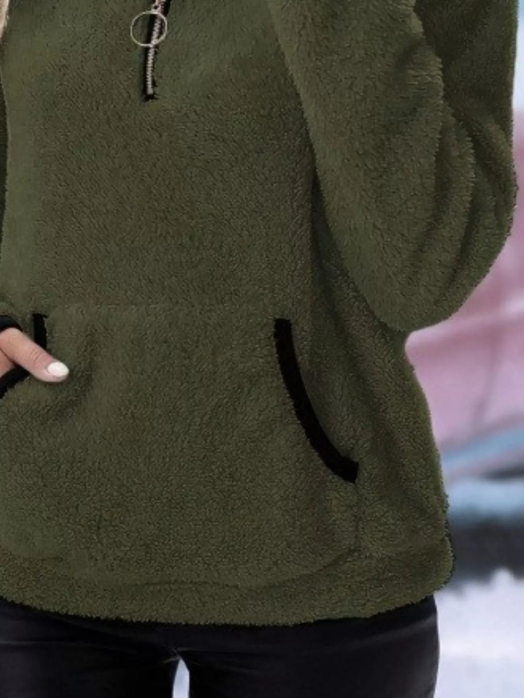 Helen | Women's Half-Zip Fleece Pullover Teddy Jumper