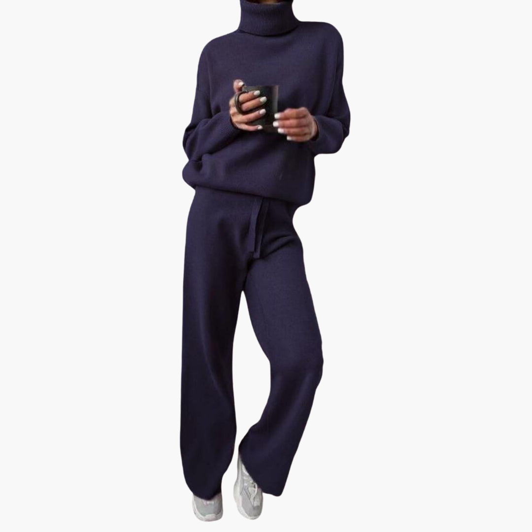 Everly | Sophisticated Turtleneck Knit Lounge Set