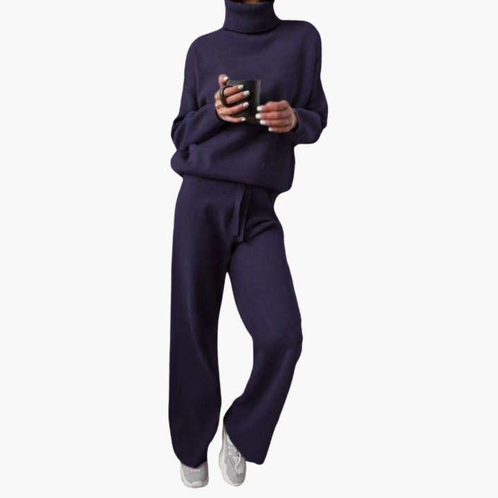 Everly | Sophisticated Turtleneck Knit Lounge Set