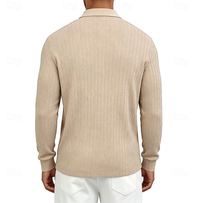 Carson | Textured Quarter-Zip Polo Shirt