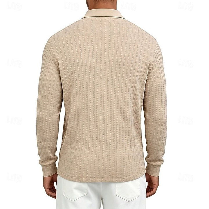 Carson | Textured Quarter-Zip Polo Shirt